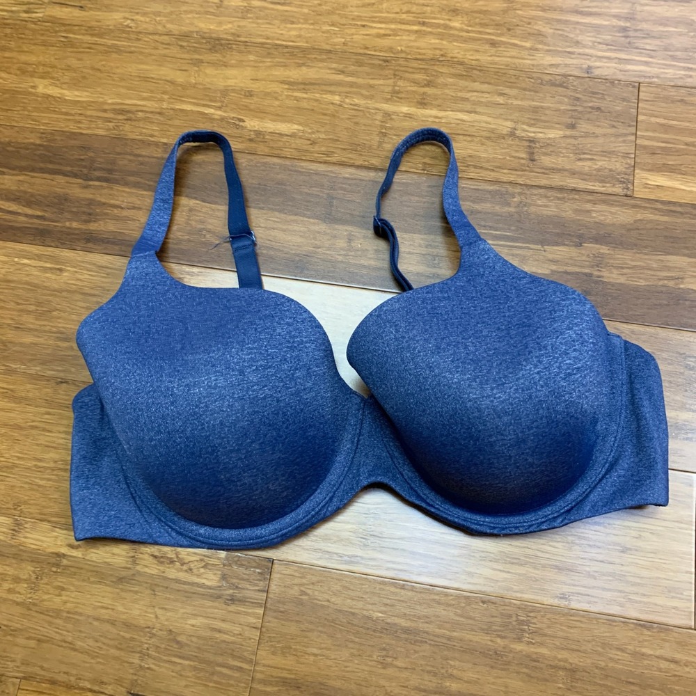 Ambrielle‎ Everyday Full Coverage Bra Size 40C Blue Adjustable Back Closure